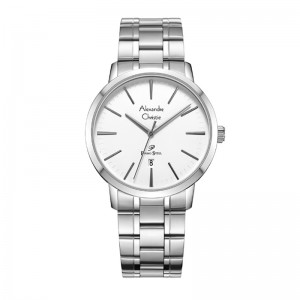 Alexandre Christie AC 1028 Silver White Man Steel MDBSSSL